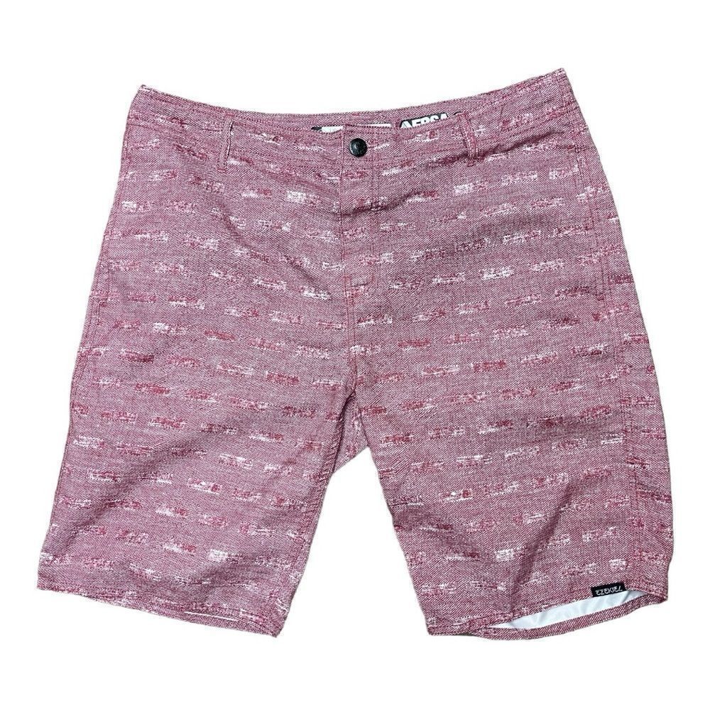 Ezekiel Hybrid Board Shorts Mens Swim Trunks Size 34 Red EUC